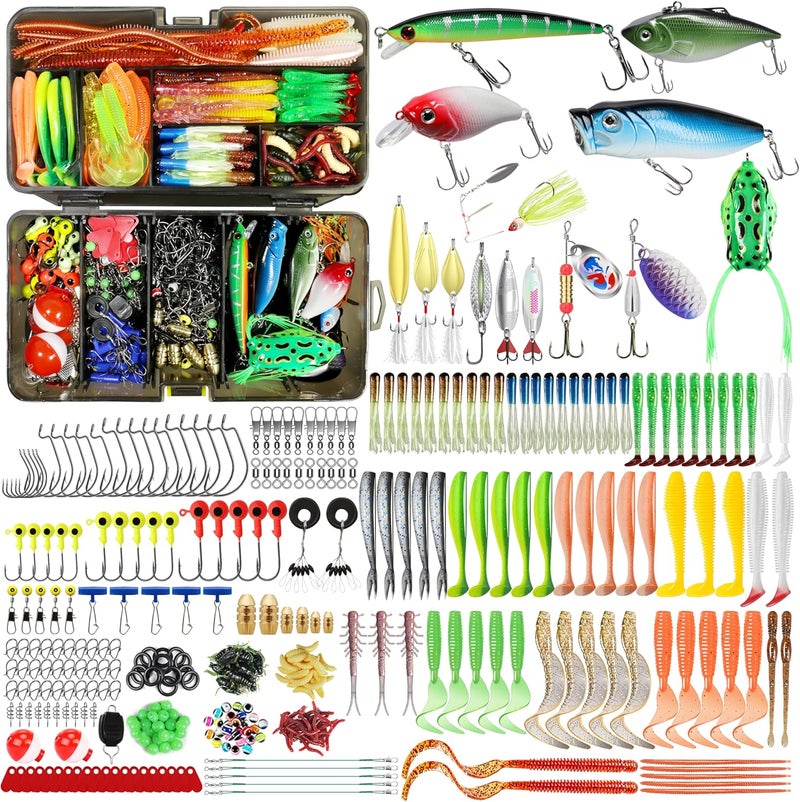 TRUSCEND Widely Used Fishing Lures & Tackle Kit Worth Every Penny, Selected Fishing Kit for Freshwater Saltwater, Economic/Giftable/Premium Fishing Gear Set Available, Starter Accessories for Family - Image 1